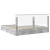 vidaXL Lit de Rangement Gris b&eacute;ton 200 x 200 cm Bois d'ing&eacute;nierie