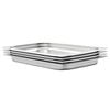 vidaXL R&eacute;cipients Gastronorm 4 pcs GN 1/1 40 mm Acier inoxydable