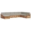 vidaXL Ensemble de canap&eacute;s d'ext&eacute;rieur 8 pc Gris Naturel et Clair