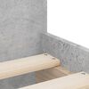 vidaXL Cadre de lit avec tiroirs sans matelas gris b&eacute;ton 90x200 cm