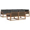vidaXL Ensemble de canap&eacute;s d'ext&eacute;rieur 8 pc Naturel et Anthracite