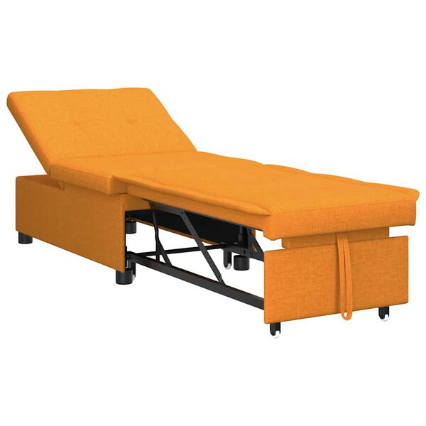 vidaXL Canap&eacute;-lit escamotable 50cm Jaune fonc&eacute; Contreplaqu&eacute;