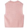 Gilet pull-over tricot&eacute; pour enfants rose clair 92
