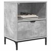 vidaXL Table de chevet Gris b&eacute;ton 49 x 36 x 61 cm Bois d'ing&eacute;nierie