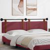 vidaXL T&ecirc;te de lit suspendue Uni Bordeaux 210 x 55 x 5 cm PU antique