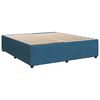 vidaXL Sommier &agrave; lattes de lit et matelas bleu 180x200 cm velours