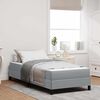 vidaXL Lit &agrave; ressorts avec matelas Gris clair 90 x 190 cm tissu