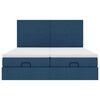 VidaXL Cadre de lit ottoman avec matelas bleu 200x200cm tissu