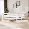 vidaXL Cadre de lit sans matelas blanc bois massif 140x200 cm