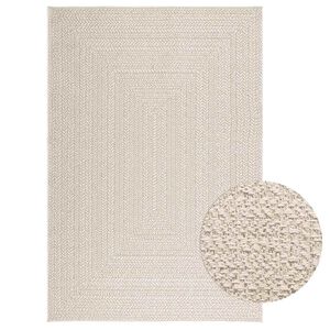 vidaXL Tapis ZIZUR cr&egrave;me 140x200 cm aspect de jute int&eacute;rieur ext&eacute;rieur