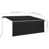 vidaXL Auvent manuel r&eacute;tractable avec store 3x2,5 m Anthracite