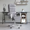 vidaXL Fauteuil inclinable de bureau Gris Similicuir