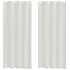 vidaXL Rideau en Voile 2 pcs Cr&egrave;me 245 x 140 cm Polyester