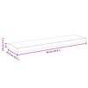 vidaXL &Eacute;tag&egrave;re murale flottante 2 pcs Noir brillant 90x23,5x3,8 cm MDF