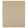 vidaXL Draps-housses Jersey 2 pcs Taupe 180x200 cm Coton