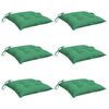 vidaXL Coussins de chaise lot de 6 vert 40x40x7 cm tissu oxford