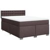 vidaXL Sommier &agrave; lattes de lit avec matelas Marron fonc&eacute; 160x200 cm