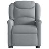 vidaXL Fauteuil inclinable de massage &eacute;lectrique Gris clair Tissu