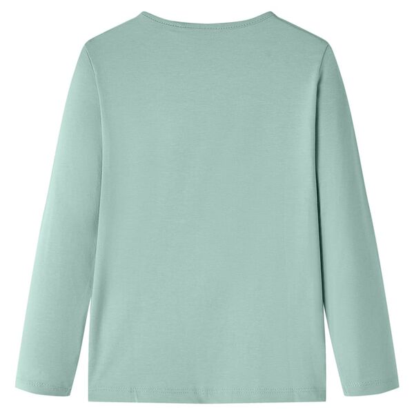 T-shirt enfants &agrave; manches longues menthe moyenne 104