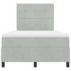 vidaXL Lit &agrave; ressorts avec matelas Gris clair 120 x 200 cm tissu