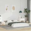 vidaXL Cadre de lit Blanc 140 x 190 cm Pin massif