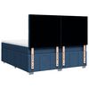vidaXL Sommier &agrave; lattes de lit avec matelas Bleu 200x200 cm Tissu