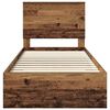 vidaXL Cadre de lit Bois ancien 90 x 190 cm Bois d'ing&eacute;nierie