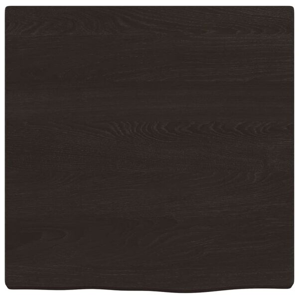 vidaXL Comptoir de salle de bain marron fonc&eacute; 40x40x2 cm bois trait&eacute;