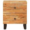 vidaXL Cabinet de chevet avec tiroir 2 pcs Marron 40 x 33 x 46 cm