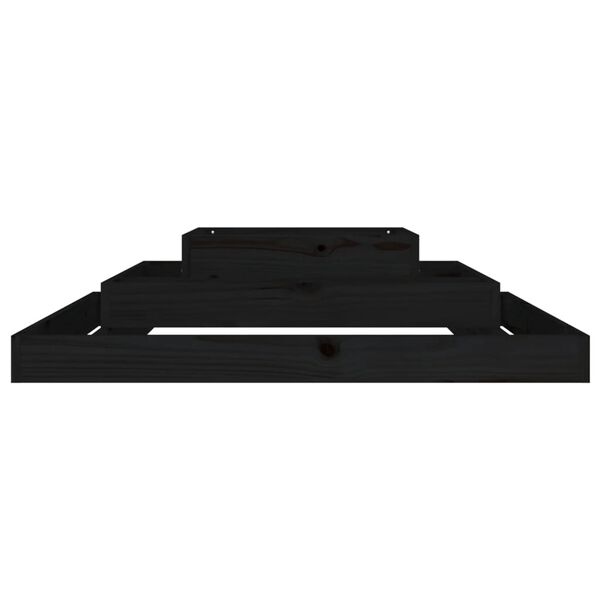 vidaXL Jardini&egrave;re Noir 110x110x27 cm Bois massif de pin