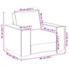 vidaXL Canap&eacute; 59cm Gris tissu