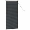 vidaXL Store de Fen&ecirc;tre avec des rideaux Noir Aluminium