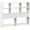 vidaXL Lit biblioth&egrave;que sans matelas blanc 140x190 cm bois massif
