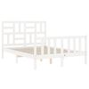 vidaXL Cadre de lit sans matelas blanc bois de pin massif