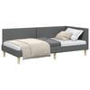 vidaXL Cadre de lit d'angle Gris fonc&eacute; 90 x 200 cm Tissu