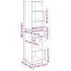 vidaXL Haut Armoire Ch&ecirc;ne noir 40 x 42,5 x 185 cm Bois d'ing&eacute;nierie