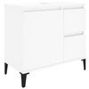 vidaXL Ensemble d'armoires salle de bain 3 pcs blanc bois d'ing&eacute;nierie