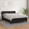 vidaXL Sommier &agrave; lattes de lit avec matelas Noir 140x190 cm Similicuir
