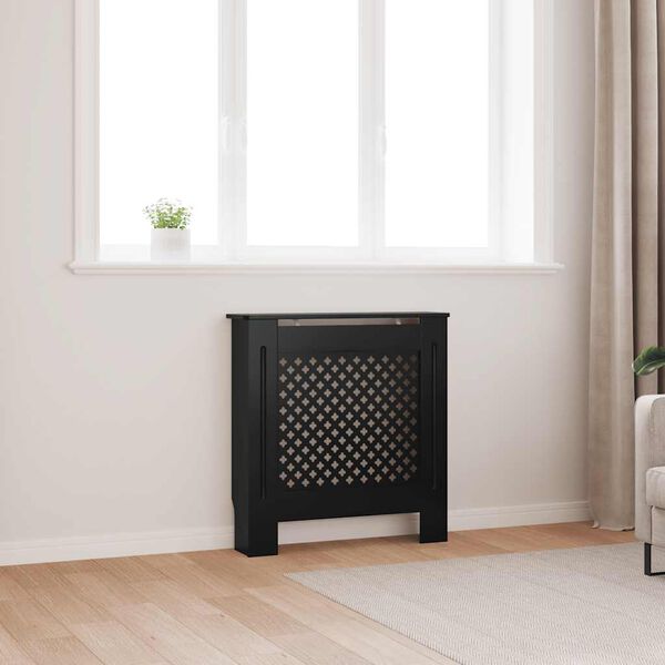 vidaXL Cache-radiateur MDF Noir 78 cm
