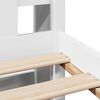 vidaXL Lit biblioth&egrave;que sans matelas blanc 90x200cm bois de pin massif