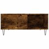 vidaXL Table basse ch&ecirc;ne fum&eacute; 80x80x36,5 cm bois d'ing&eacute;nierie