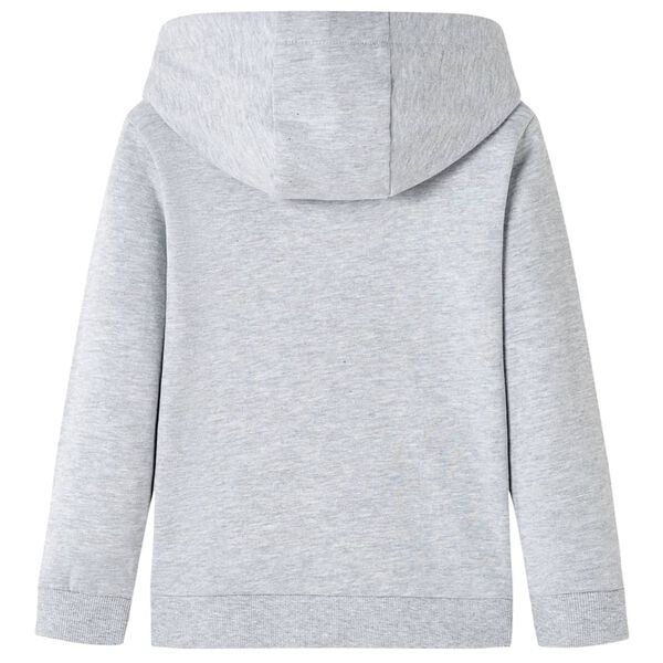 Sweatshirt &agrave; capuche pour enfants m&eacute;lange gris et orange 104