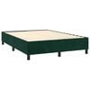 vidaXL Sommier &agrave; lattes de lit et matelas Vert fonc&eacute; 140x190cm Velours