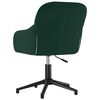 vidaXL Chaises pivotantes &agrave; manger lot de 2 Vert fonc&eacute; Velours