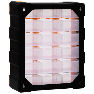 vidaXL Organisateur multi-tiroirs avec 18 tiroirs centraux 38x16x47 cm