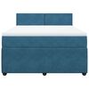 vidaXL Sommier &agrave; lattes de lit et matelas bleu 140x190 cm velours