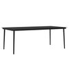 vidaXL Ensemble &agrave; manger de jardin coussins 9 pcs Beige/noir