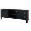 vidaXL Meuble TV M&eacute;tal Style industriel 120 x 35 x 48 cm Noir