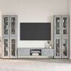 vidaXL Ensemble meuble TV avec tiroir Gris b&eacute;ton Bois d'ing&eacute;nierie
