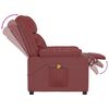 vidaXL Fauteuil de massage Rouge bordeaux Similicuir